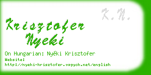 krisztofer nyeki business card
